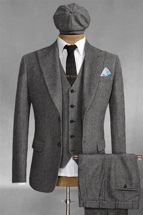 StudioSuits Thomas Shelby Peaky Blinders Vintage Gray Tweed Suit