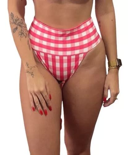 Calcinha Disfar A Barriga Hotpants Xadrez Bikini Moda Praia Mercadolivre