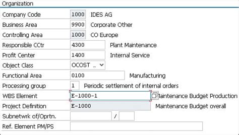 Budgeting In Sap Pm By Using Work Breakdown Structure Elements