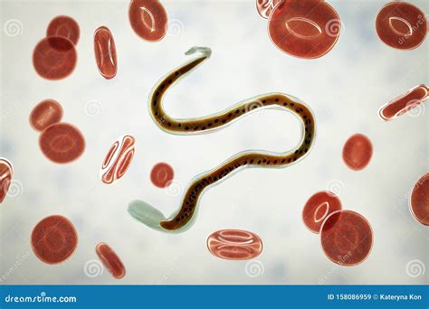 Wuchereria Bancrofti A Roundworm Nematode One Of The Causative Agents Of Lymphatic Filariasis