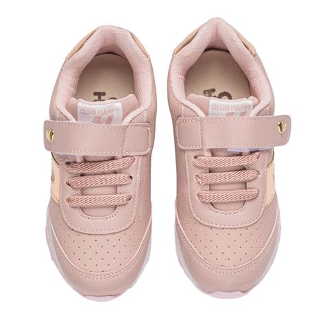Tênis Infantil Club Happy Galaxy Menina Nude Rosa
