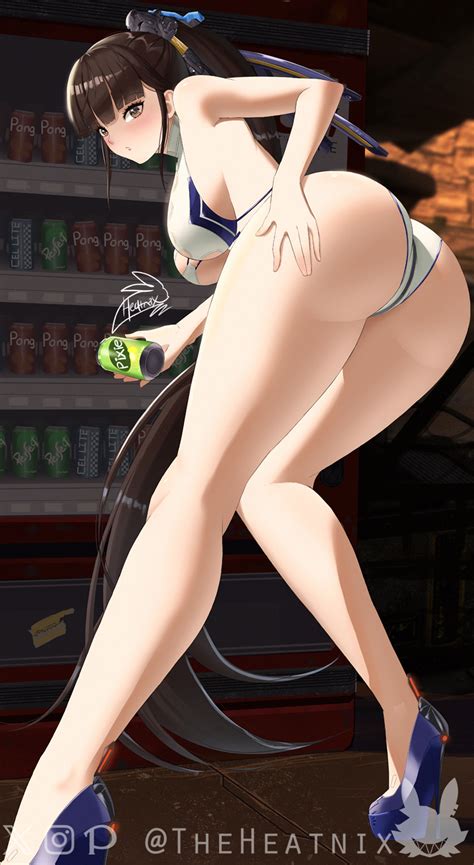 Theheatnix Eve Stellar Blade Stellar Blade Highres 1girl Ass Bare Legs Bent Over