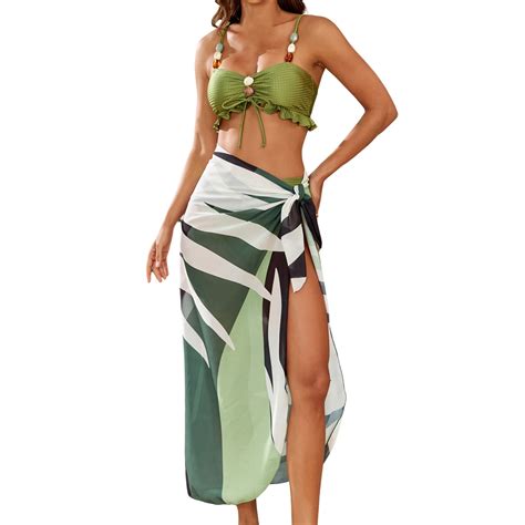 Asddcavvf Bikinis Sets For Women Sexy Women S Swimsuit Beaded String Three Piece Bikini Walmart Ca