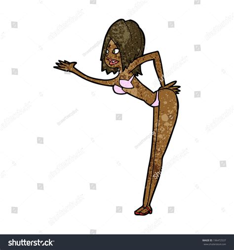 Cartoon Woman Bikini Stock Vector Royalty Free Shutterstock