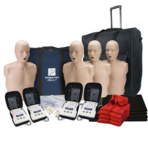 Adult(4) CPR Manikin Bundle/Kit, Professional Series + AED Trainers