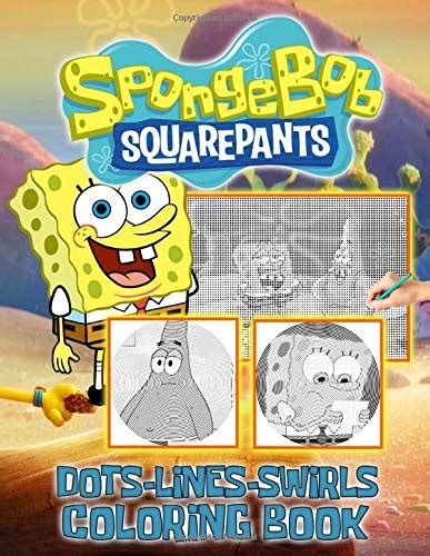 Spongebob Dots Lines Swirls Coloring Book Creative Spongebob Adult Activity Diagonal Line