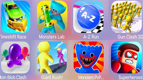 Join Blob Clash Giant Rush Timeshift Race Monsters Lap A Z Run Gun