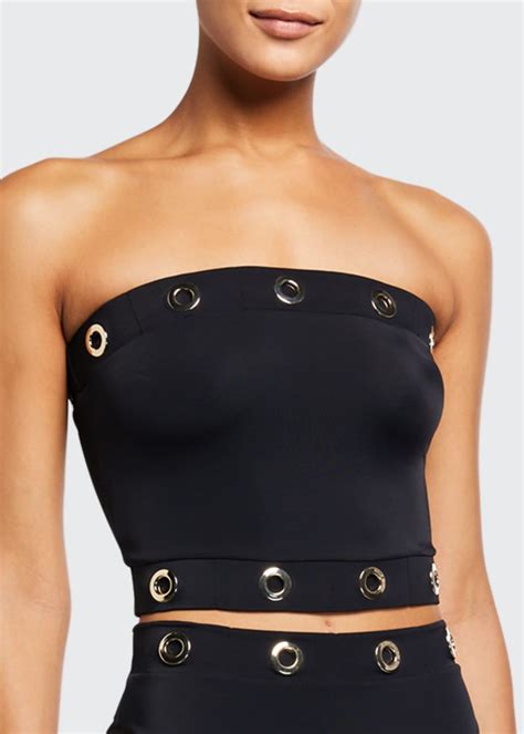 Oye Swimwear Sansa Longline Bandeau Bikini Top Bergdorf Goodman