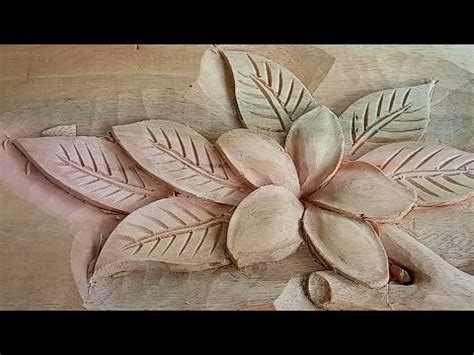 Wood Carving Flower Wood Carving For Beginners Wood Art YouTube