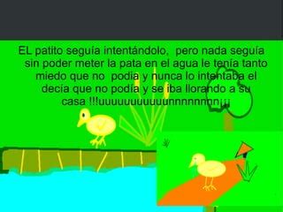 El cuento del patito que no sasbia nadar marta 5ºb PPT