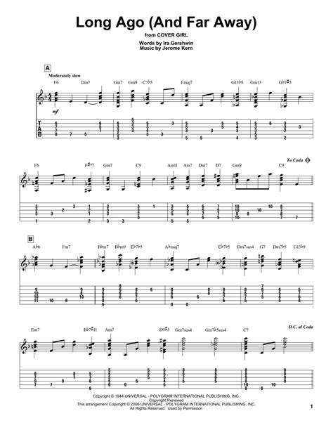 Long Ago And Far Away Sheet Music Direct