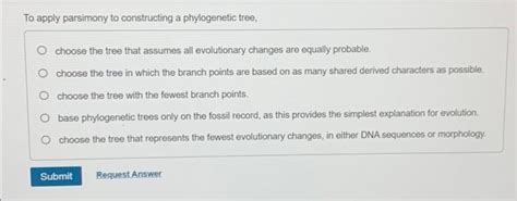 Solved To apply parsimony to constructing a phylogenetic | Chegg.com