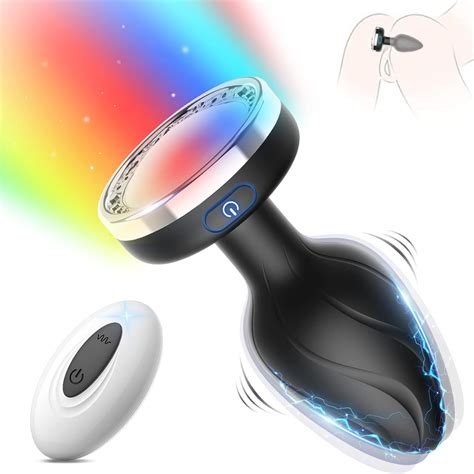 PRIME TOYS Işıklı Anal Plug Titreşimli Kablosuz Kumandalı Giyilebilir