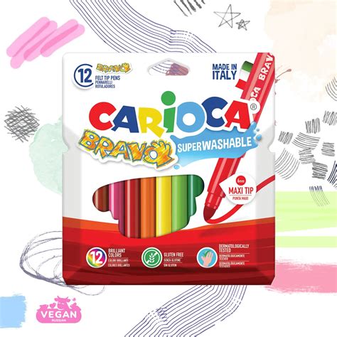 Фломастеры смываемые Bravo Carioca