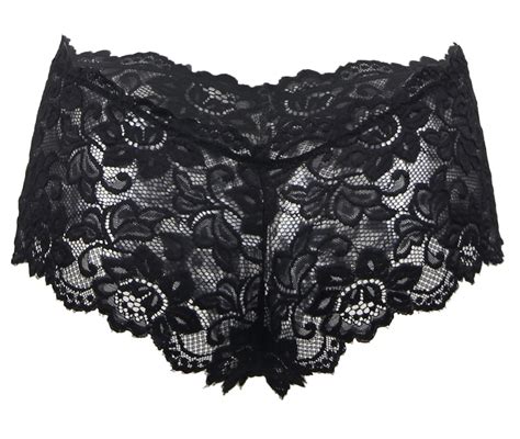 S 3xl Hot Sale Womens Sexy Black Lace Panties Muply Seamless Cotton Breathable Panty Hollow