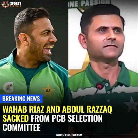 Pcb Sacks Wahab Riaz And Abdul Razzaq From Selection Committee After