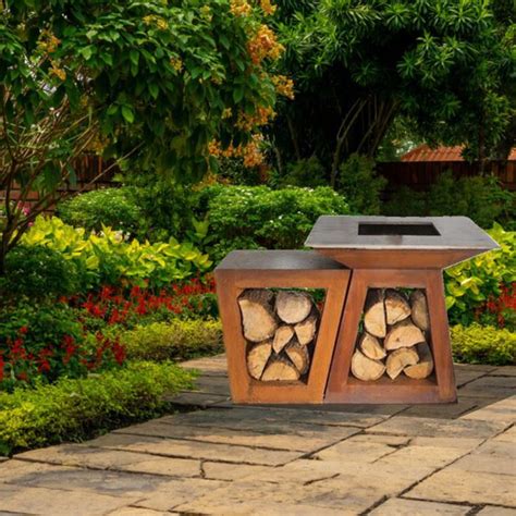 China Customized Outdoor Kitchen Corten Steel Bbq Grills Good Price