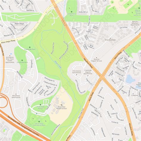 Aliso Viejo Modern Atlas Vector Map Boundless Maps