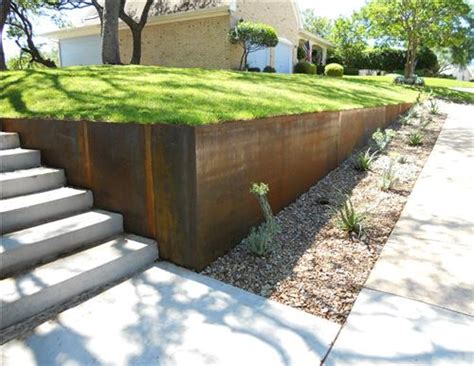 Get the Look: Weathering Steel Retaining Wall | Central Steel Service Inc.