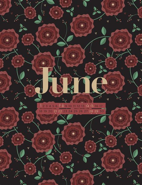 June 2014 Mobile And Desktop Calendar Wallpaper