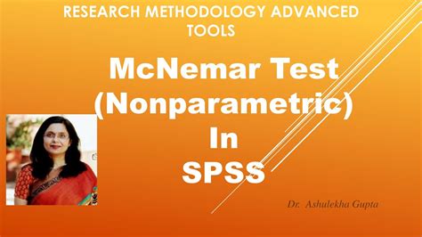 Mcnemar Test Nonparametric Spss Example Youtube