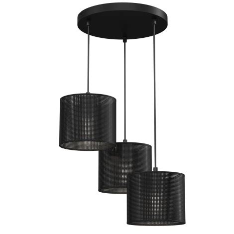 Suspension Filaire LOFT SHADE 3xE27 60W 230V Noir Lumimania