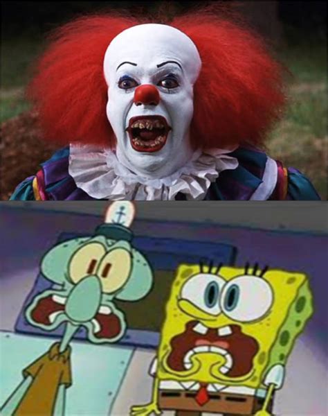 Pennywise scared SpongeBob and Squidward by Ultra-Shounen-Kai-Z on DeviantArt