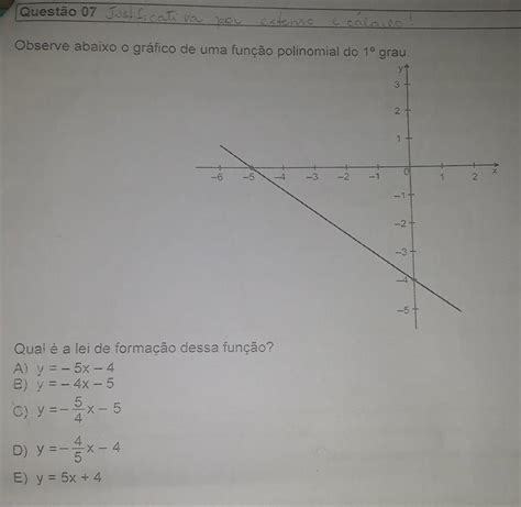 Observe Abaixo O Gráfico De Uma Função Polinomial Do Primeiro Grau Qual