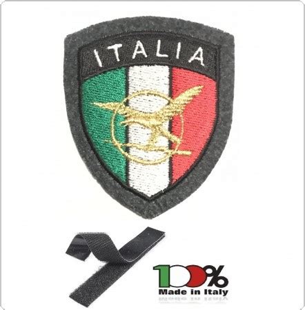 Patch Toppa Scudetto Con Velcro Ricamato Italia Logo Guardia Di