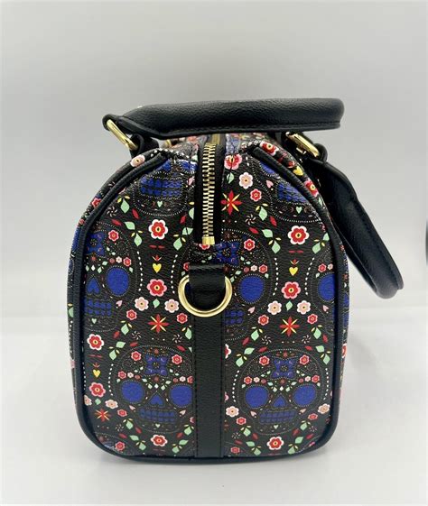 Loungefly Sugar Skull Day Of The Dead Barrel Bag With Gem