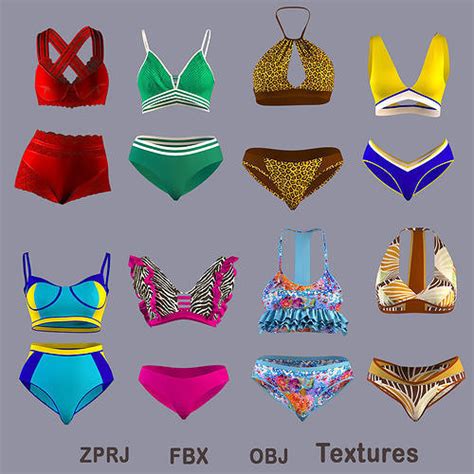 Women Bikini D Model CGTrader