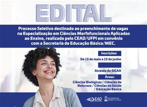 CEAD UFPI lança edital para Tutor em Curso de Especialização