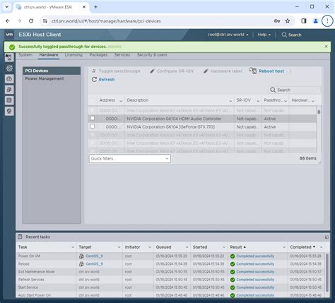 VMware ESXi 8 GPU Passthrough Server World