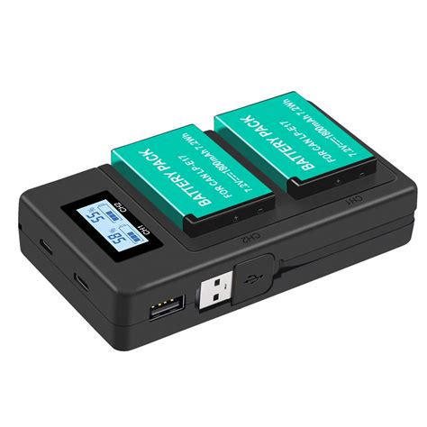 Palo Lpe Lp E Lp E Battery Lcd Usb Dual Charger For Canon Eos