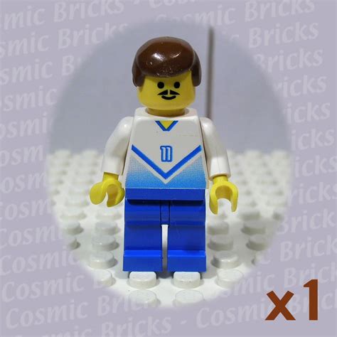 LEGO minifigure Soccer Player White/Blue Team shirt #11 (single,U)