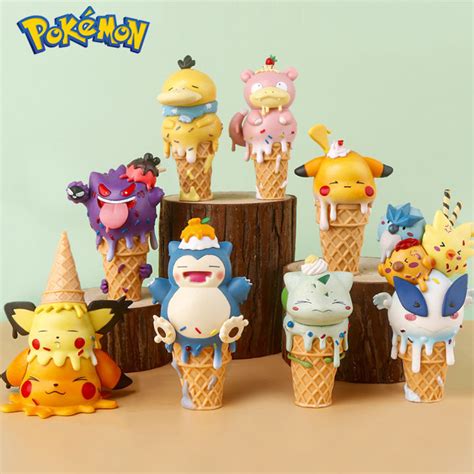 Hot Pokemon Ice Cream Anime Figure Model Action Figure Pikachu Gengar Model Toy Cartoon