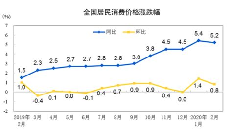 国家统计局：2020年2月全国居民消费价格同比上涨52