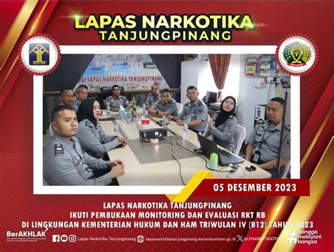 Lapas Narkotika Tanjungpinang Ikuti Pembukaan Monitoring Dan Evaluasi