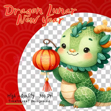 Dragon Lunar New Year Watercolor, Dragon Clipart, Chinese New Year ...