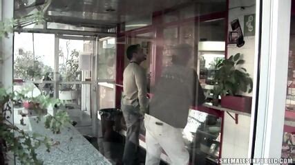 Brunette Shemale Belen Blowjob