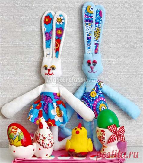 Пасхальные зайчики из ткани своими руками. Мастер-класс с пошаговыми ...