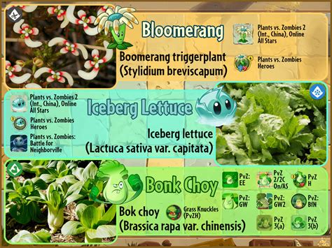 PvZ2 Infographics Part 1: World Plants (AE, PS, WW, FF, DA, BWB, FC ...