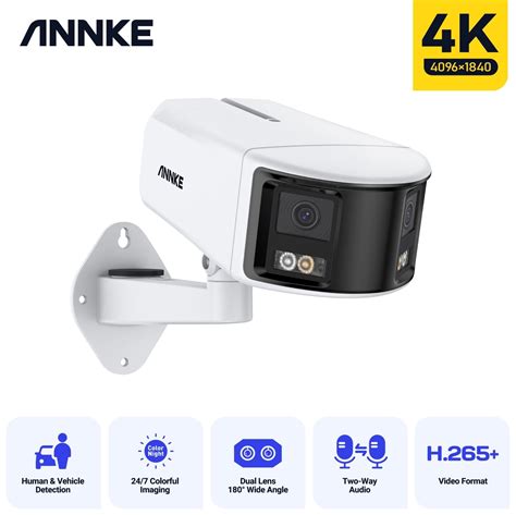 ANNKE 4K H 265 Dual Lens Outdoor Security Camera With 180 FoV