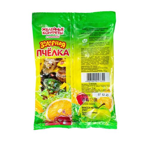 Желейные конфеты с начинкой "Задорная пчёлка", b&b, микс, 250 г ...