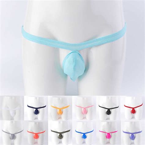 Men S Sexy Lingerie Ice Silk Low Waist Sexy Erotic Ultra Thin G String Thong