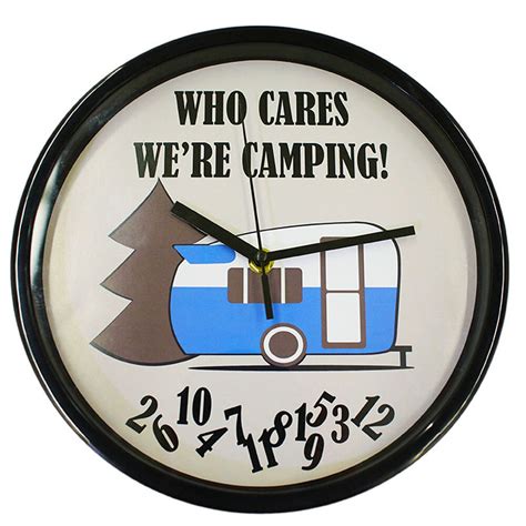 Who Care Were Camping Wall Clock Camping World