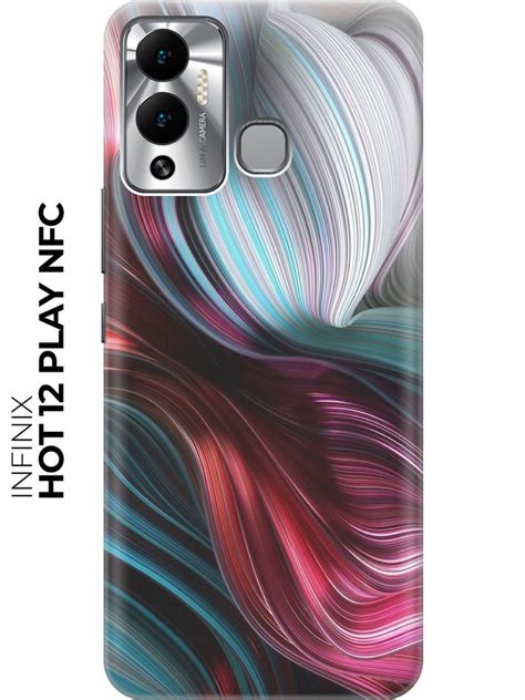 Силиконовый чехол Разноцветные изгибы на Infinix Hot Play NFC Инфиникс Хот Плей купить