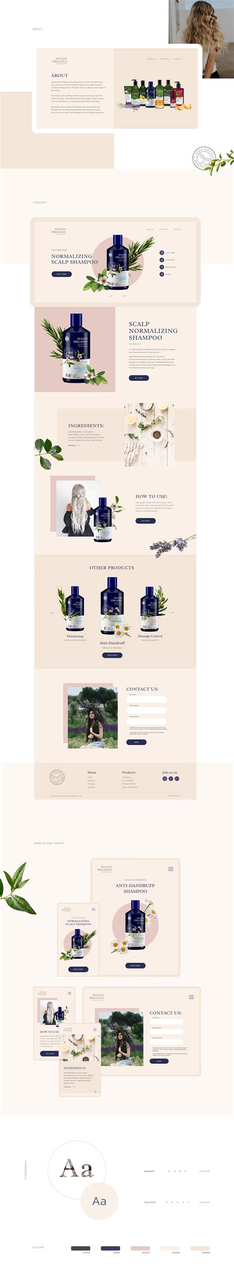 Promo page. Avalon Organics :: Behance