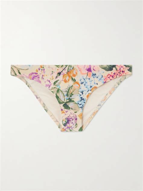 Zimmermann Halliday Floral Print Bikini Bottom In Multi ModeSens
