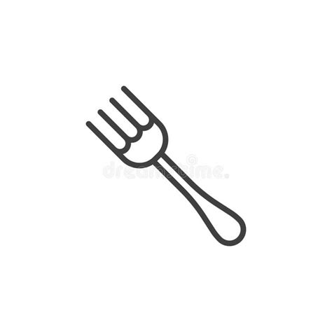 Fork Line Icon Stock Vector Illustration Of Line Editable 281629420